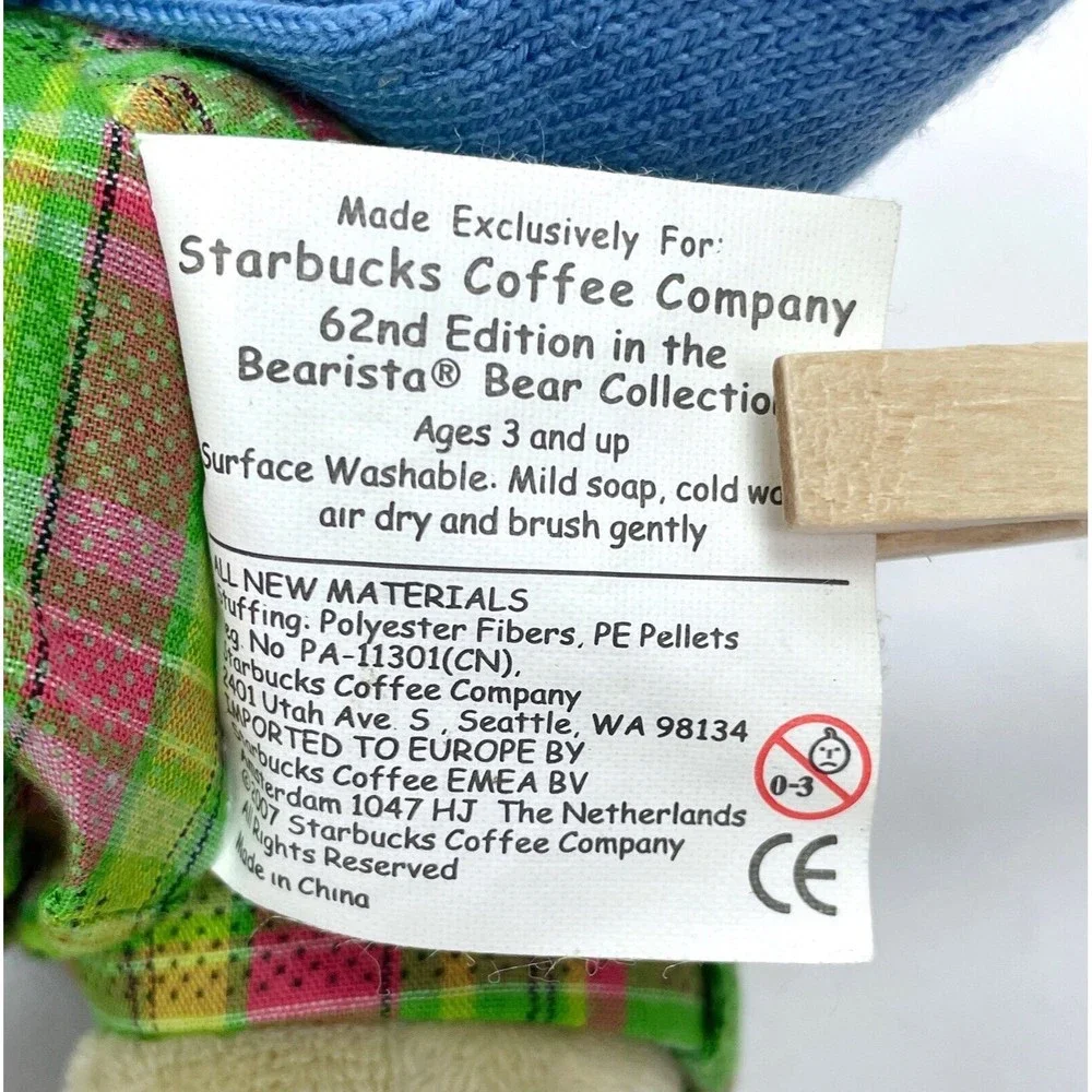 Starbucks Coffee 62nd Edition Bearista Bear Plush Summer Vacation Girl 2007 - Picture 9 of 10